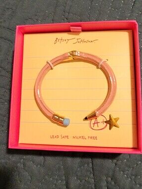 Betsey Johnson Pink  Bangle Pencil Bracelet